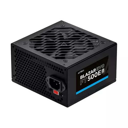 Fuente de Poder Acteck ATX Blazar Evo FT500E / 500W / 1xATX 20+4 + 1xATX12V + 2xSATA / 1xMolex / Advanced Negro