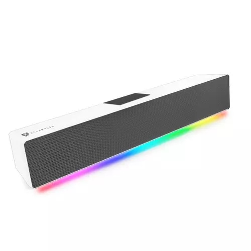 Bocina Gamer Glimm Bar BG585 Soundbar + RGB / Bluetooth + Control Digital RGB + 10 W RMS / Blanco