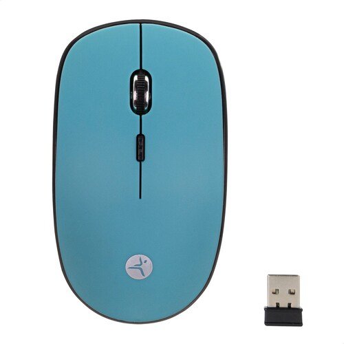 MOUSE TECHZONE TZMOUINA02 TERRA RUBBER AZUL INALMBRICO 1200