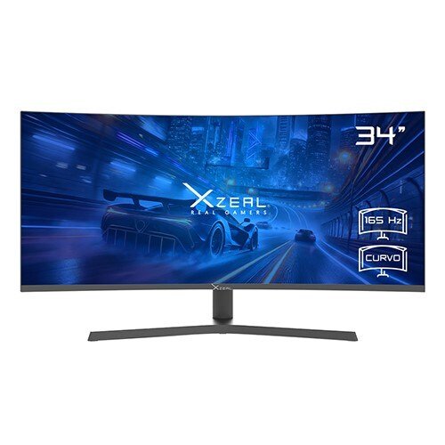 Monitor Xzeal 34" Xzeal XZ6010-1 Panel Curvo VA WQHD 165Hz 4ms 1xDP + 1xHDMI + Vesa 100x100mm Negro