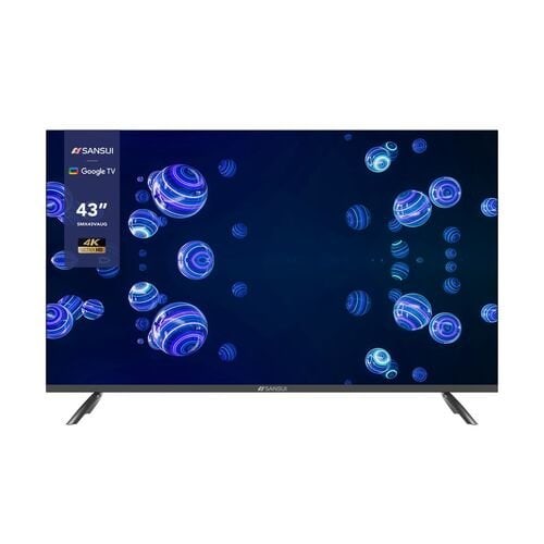 Pantalla 43", DLED, UHD (3,840x2,160), 60Hz, NTSC/ATSC, 1 entrada RF, 4 HDMI, 2 USB, 1 salida de audio optica, WiFi, Bluet