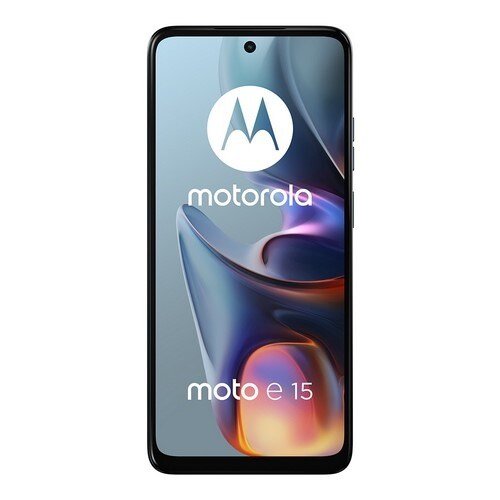 SMARTPHONE MOTOROLA E15, PANTALLA 6.67", 64 GB interna 2 GB RAM, Cámara trasera 32MP + Flicker Sensor, Cámara Frontal 8 MP