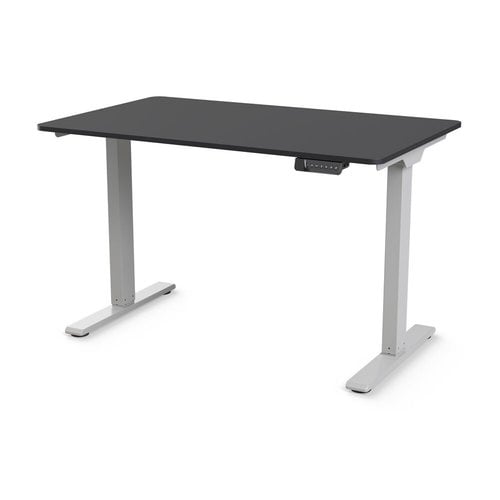 Mesa eléctrica ajustable en altura eFloat Go 2.0 24”x48” en acabado laminado negro, con interruptor manual programable que