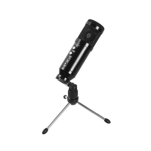 Micrófono Acteck para Computo Devo Plus MC455 / USB A / Condensador / Tripie + Filtros de sonido / Advanced Negro