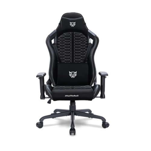 SILLA GAMER THUNDER MAX V7 PU TELA ESPUMA MOLDEADA NYLON NEGRO