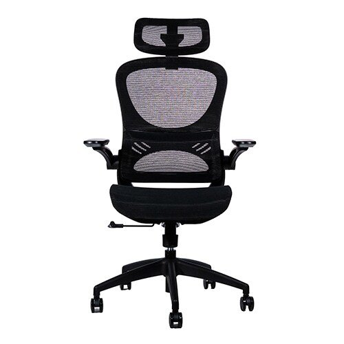 Silla ejecutiva Naceb Alto - Malla Seat - Malla Back - 3+ Base - Negro - Poliuretano, Cloruro de Polivinilo (PVC) - Apoyab