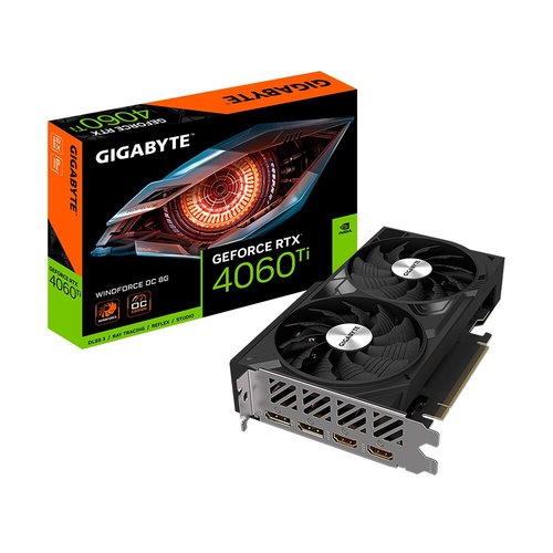 TARJETA DE VIDEO GIGABYTE RTX 4060 WINDFORCE OC 8G GDDR6 PCIE 4.0