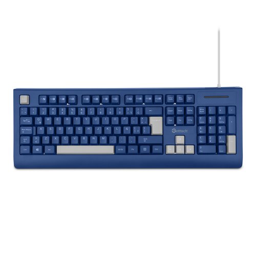 Teclado Slim Getttch 8m Pulsaciones Usb Con Reposamanos Azu
