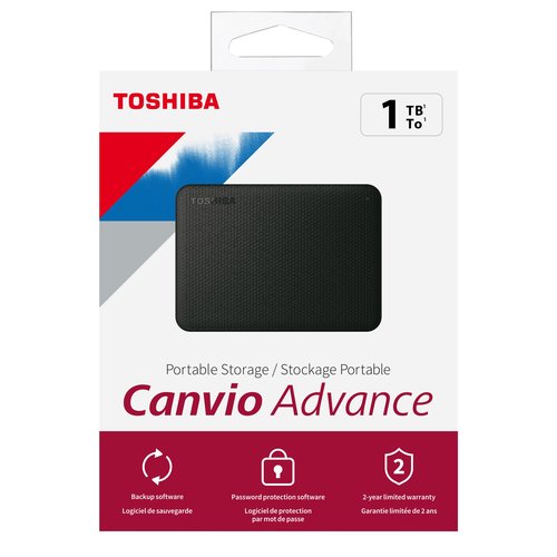 Disco Portátil Toshiba® Canvio® Advance V10, Negro 1TB