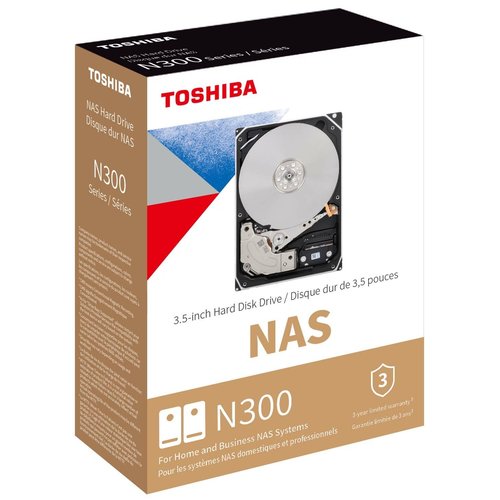 Disco Duro Interno Toshiba® N300  de Rendimiento , 12TB 7200RPM y 256MB Cache.
