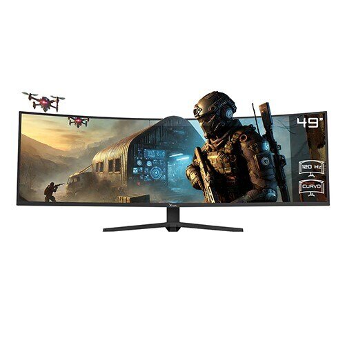Monitor  Gamer Xzeal 49"  con panel curvo  + 120HZ  + 1 MS + Freesync / G-sync + Ultrawide +  con soporte Vesa + HDMI / DP