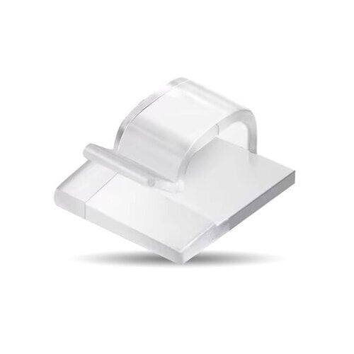 BROBOTIX ORGANIZADOR ADHESIVO PARA CABLES, 24 PIEZAS, TRANSPARENTE.
