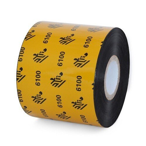 Wax/Resin Ribbon, 60mmx450m (2.36inx1476ft), 6100; Standard, 25mm (1in) core, 6/box