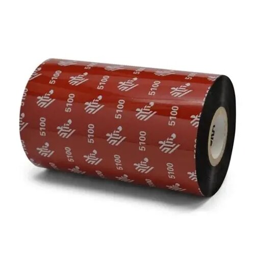 Resin Ribbon, 110mmx450m (4.33inx1476ft), 5100; Premium, 25mm (1in) core, 6/box