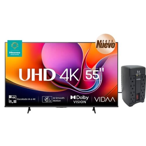 "HISENSE PANTALLA 55 PULG  LED 4K  SMART TV CON REGULADOR VICA T-1
"