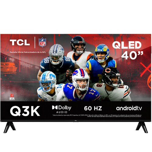 "PANTALLA TCL 40 INC QLED FLAT FHD GOOGLE TV DOLBY AUDIO 2X8W
"