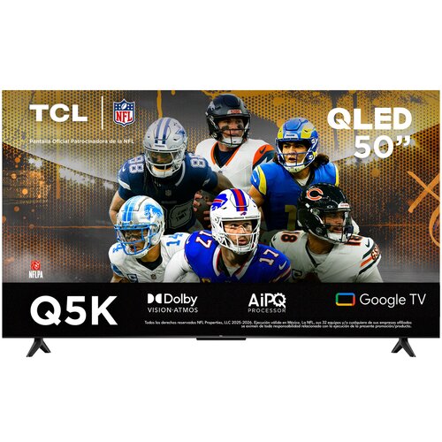 "PANTALLA TCL 50 INC QLED FLAT 4K UHD GOOGLE TV ASISTENTE DE GOOGLE
"