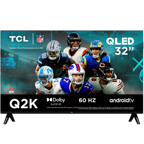 SMART TV TCL 32 INC QLED FLAT HD GOOGLE TV DOLBY AUDIO 2X8W 60 HZ