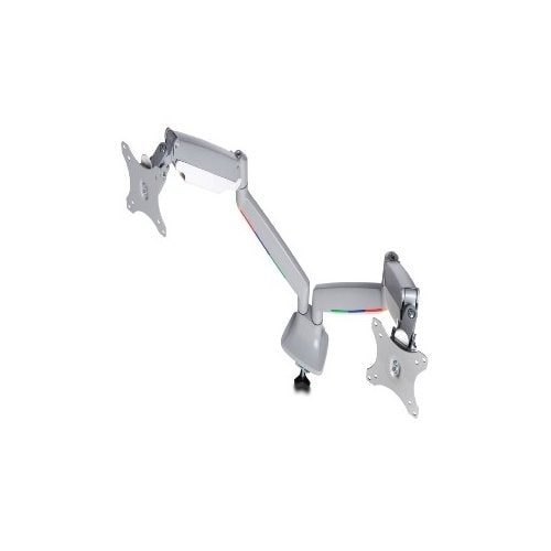 Kensington SmartFit Brazo de Montaje para Monitor - Gris, Plata - Horizontal/Vertical - Altura ajustable - 2 Pantalla(s) a