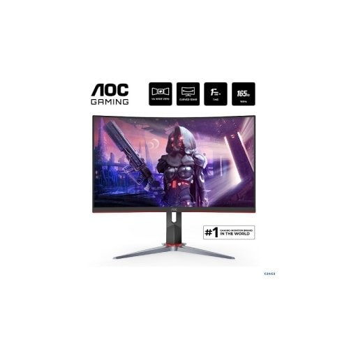 MONITOR AOC 23.6 CURVO 1920X1080/144HZ VGA.HDMI DISPLAY PORT NEGRO