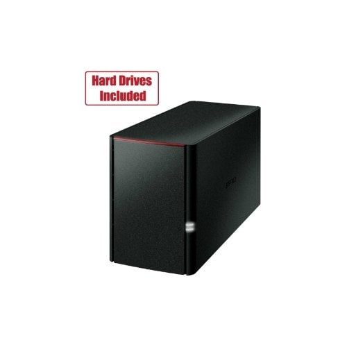 NAS 2 Bahías LinkStation 220D Series SoHo, 4TB (incluye 2 HDD de 2TB) RAID 0/1, Sistema de Almacenamiento en Red Rj-45 Gig