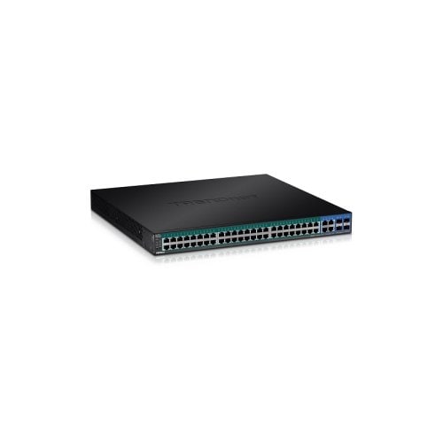 TRENDnet TPE-5240WS 52 Puertos Gestionable Conmutador Ethernet - Gigabit Ethernet - 1000Base-T, 1000Base-X - Nuevo - Confo