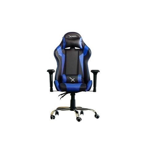 Sillón de Juego XZEAL XZ10 - Espuma, Acero, Metálico, Cloruro de Polivinilo (PVC) - Negro, Azul