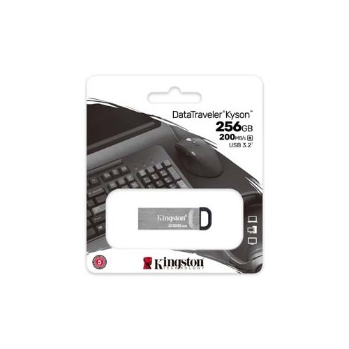 USB 3.2 MEMORIA KINGSTON 256GB DATATRAVELER KYSON METALICA