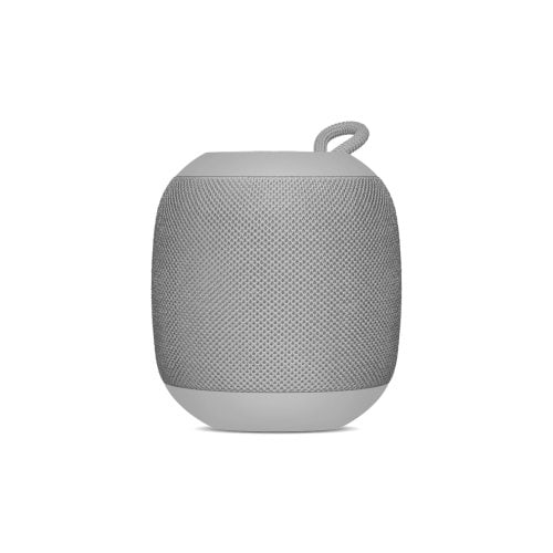 BROBOTIX BOCINA PORTÁTIL INALÁMBRICA 360º, BLUETOOTH, RADIO FM, PUERTO USB Y MICRO SD, COLOR GRIS, RECARGABLE, ALTAVOCES
