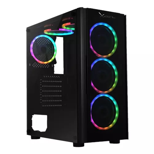 GABINETE XZEAL GAMER XZ110-1 ATX NEGRO RGB TG USB 3.0
