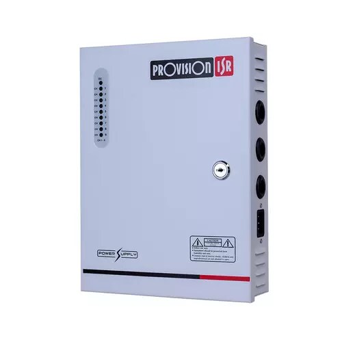 FUENTE DE PODER 9 CANALES, 12V, AC100~240V, 47~63HZ, 10Amp, DC11~15V, 6A ±5%,  ≤ 120mVp-p, ≥ 85%, Power Box, 290 x 220 x 70mm