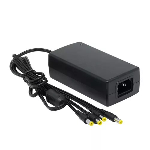 FUENTE DE PODER INDIVIDUAL REGULADA, 1 DC PLUG, 12 VOLTS, 5A POWER SUPPLY, INPUT VOLTAGE AC100~240V, EU/US/SA/IS (AC 3 Pin