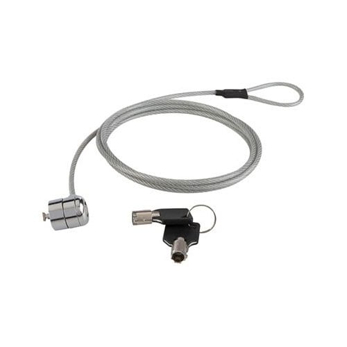 BROBOTIX CANDADO DE SEGURIDAD PARA LAPTOP, PORTATIL TIPO K-SLOT DE LLAVE (TIPO T-BAR®) DE 1.8 METROS, CABLE DE ACERO DE 4M