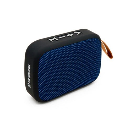 BROBOTIX BOCINA BLUETOOTH CON RADIO FM Y PUERTO USB/TF COLOR AZUL - Recargable

