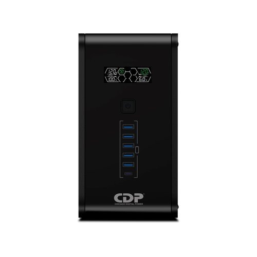 No-Break R-SMART 1010, 1000 VA, 500 Watts, 6 contactos tipo NEMA5-15R (4 contactos con respaldo, AVR y supresión de picos 