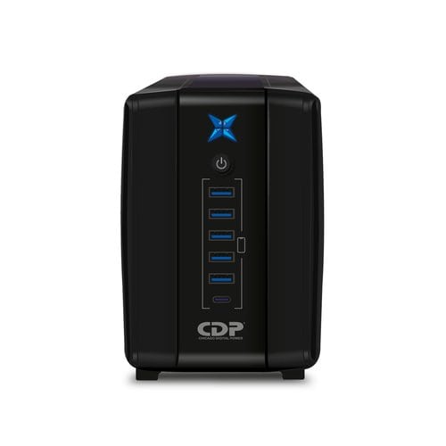 No-Break R-UPR 508, 500 VA 250 Watts, 8 contactos tipo NEMA 5-15R (4 contactos con respaldo, AVR y supresión de picos y 4 