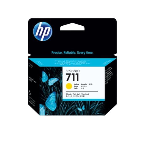 Pack De Ahorro De 3 Cartuchos De Tinta Designjet Hp 711 De 29 Ml Amarillo
