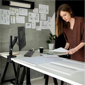 Ergotron NX Monitor Arm - Matte Black - 1 Display(s) Supported - 86.4 cm (34") Screen Support - 8.00 kg Load Capacity - 75