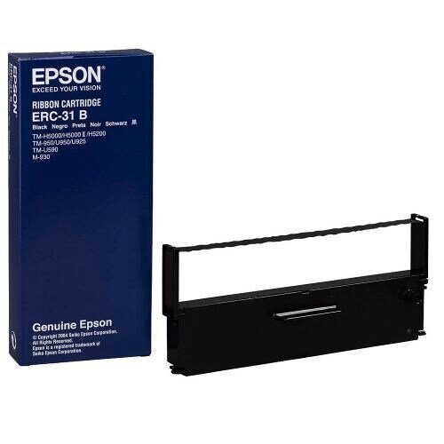 Epson ERC-31 Dot Matrix Ribbon Cartridge - Black - 1 Pack