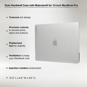 Incase Hardshell MacBook Pro Case - For Apple MacBook Pro - Textured Dot - Clear