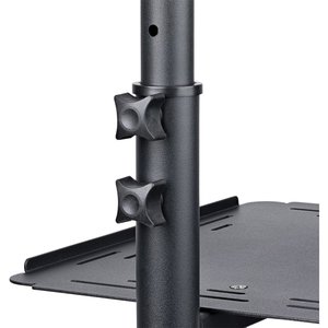 StarTech.com Projector Cart - 2 Shelf - 20 kg Load Capacity - 4 Casters - Steel - 502.9 mm Length x 454.7 mm Width x 1463 