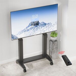 Heavy Duty Electric Lift TV Cart 55in-100in screens