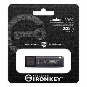 32GB IronKey Locker Plus 50 G2 FIPS 197 AES-256