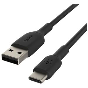 Belkin USB-C to USB-A Cable (2m / 6.6ft, Black) - 2.01 m USB-C/USB-A Data Transfer Cable for Smartphone, Tablet, Notebook,