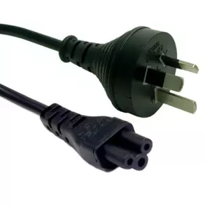 1M 3PIN TO CLOVER SHAPED FEMALE CONNECTOR 7.5A. SAA APPROVED POWER CORD