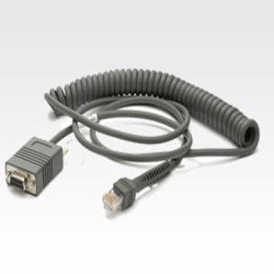 Zebra Coiled Cable - 2.74 m Serial Data Transfer Cable - First End: 9-pin DB-9 RS-232 Serial - Female