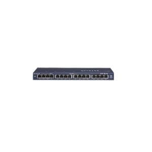 Netgear ProSafe GS116 Gigabit Dekstop Switch - 16 Ports - Gigabit Ethernet - 10/100/1000Base-T - 2 Layer Supported - Wall 