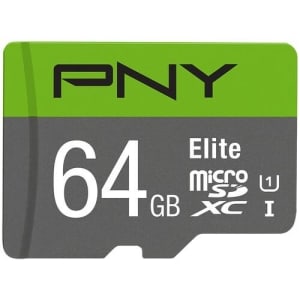 PNY Elite 64 GB Class 10/UHS-I (U1) microSDXC - 100 MB/s Read