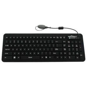 Seal Shield Seal Glow S106G2 Keyboard - Cable Connectivity - USB Interface - English, French - Black