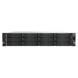 QNAP TS-h1277AXU-RP-R5-16G NAS Storage System - AMD Ryzen 5 Hexa-core (6 Core) - 12 x HDD Supported - 0 x HDD Installed - 12 x SSD Supported - 0 x SSD Installed - 16 GB RAM DDR5 SDRAM - Serial ATA/600 Controller - RAID Supported - 0, 1, 5, 6, 10, 50, 60, JBOD RAID Levels - 12 x Total Bays - 12 x 3.5" Bay - 10 Gigabit Ethernet, 2.5 Gigabit Ethernet - 2 USB Port(s) - Network (RJ-45) - QTS 5.1.3 - iSCSI - 5 GB Flash Memory Capacity - 2U - Rack-mountable